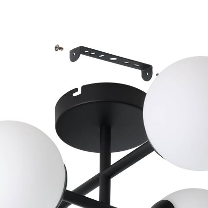 Eglo - LED накладна стельова люстра для ванної кімнати 4xG9/4,2Вт/230В IP44 чорний
