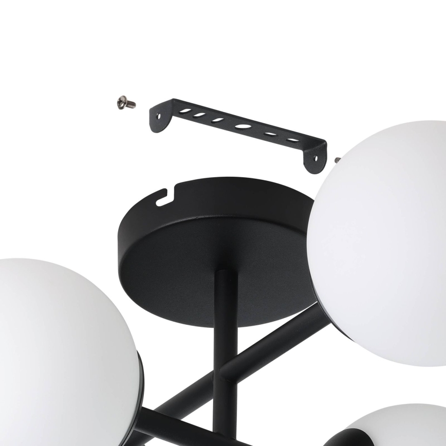 Eglo - LED накладна стельова люстра для ванної кімнати 4xG9/4,2Вт/230В IP44 чорний