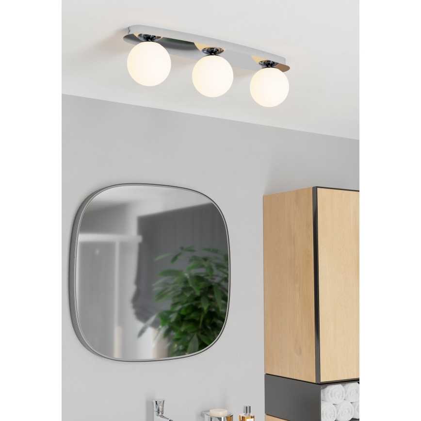 Eglo - светодиодный потолочный светильник для ванной 3xG9/4,2W/230V IP44 глянцевый хром
