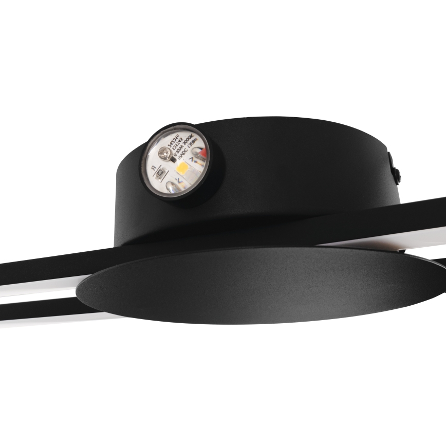 Eglo - настінний світильник LED 20 Вт/230 В + LED 0,91 Вт, чорний