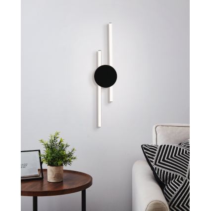 Eglo - настінний світильник LED 20 Вт/230 В + LED 0,91 Вт, чорний
