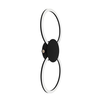 Eglo - LED-настінний світильник LED/20W/230V + LED/0,91W чорний