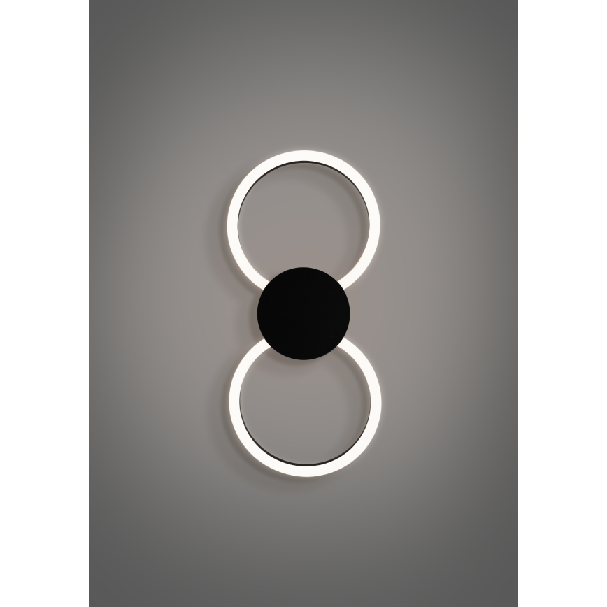 Eglo - LED-настінний світильник LED/20W/230V + LED/0,91W чорний