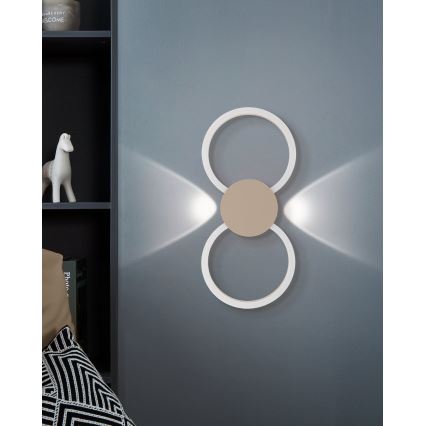 Eglo - LED настінний світильник LED/20W/230V + LED/0,91W бежевий