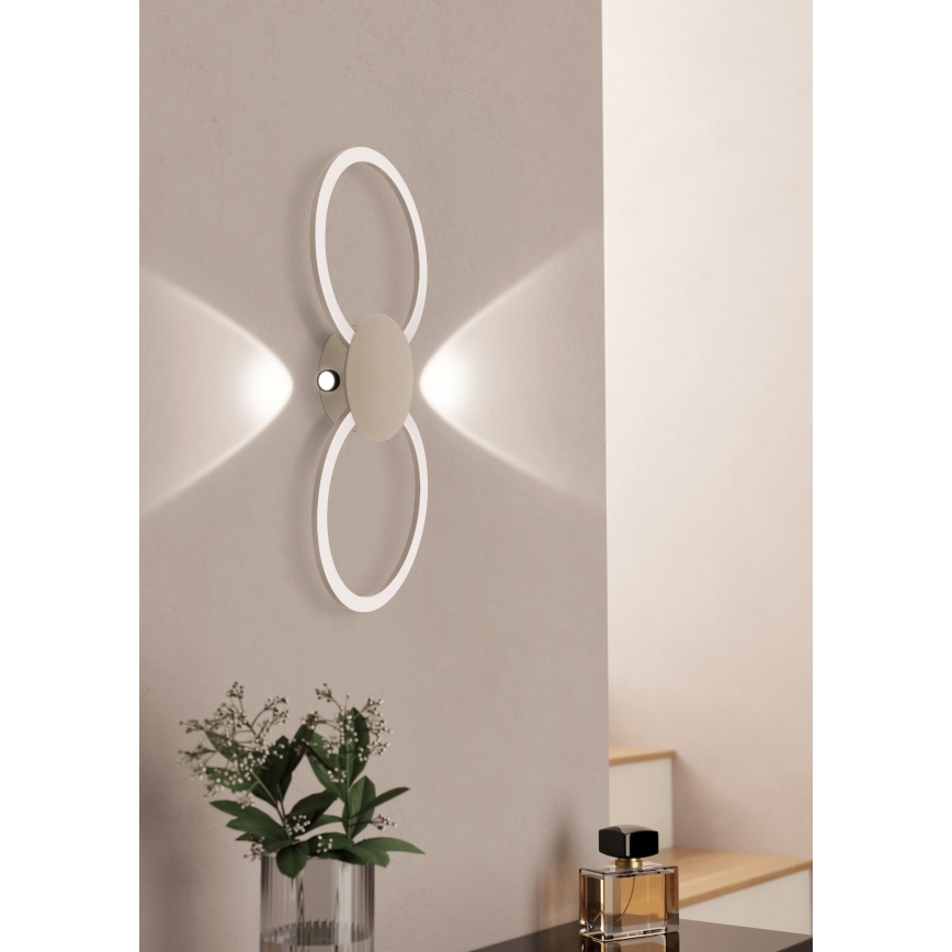 Eglo - LED настінний світильник LED/20W/230V + LED/0,91W бежевий