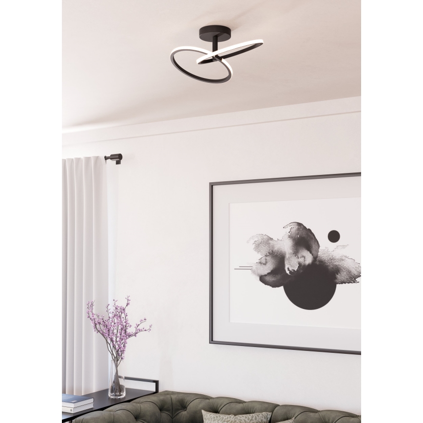 Eglo - LED стельовий світильник LED/12W/230V 2700/4000/6500K чорний
