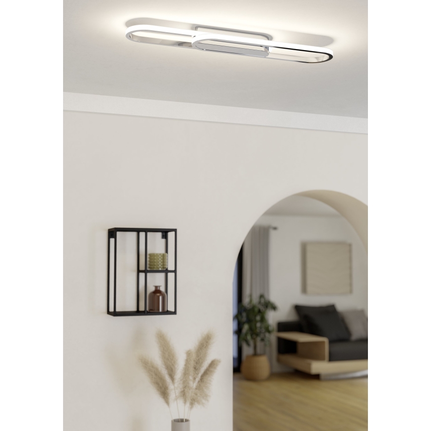 Eglo - Светодиодный потолочный светильник LED/20 Вт/230 В 2700/4000/6500 К глянцевый хром