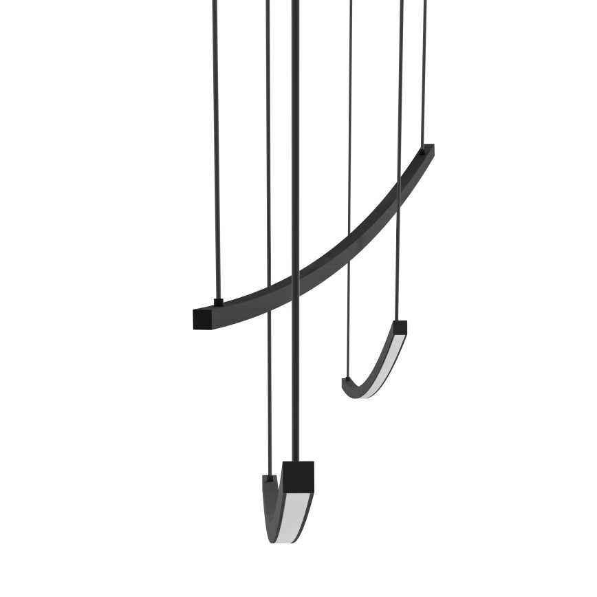 Eglo - Светодиодная диммируемая подвесная люстра на тросе LED/22W/230V 2700/4000/6500K черная
