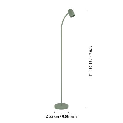 Eglo - Торшер 1xE14/18W/230V, зелёный
