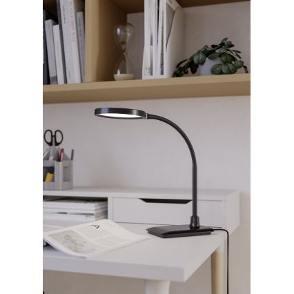 Eglo - диммируемая гибкая настольная лампа LED/5,5Вт/230В 2700/4000/6500К чёрная