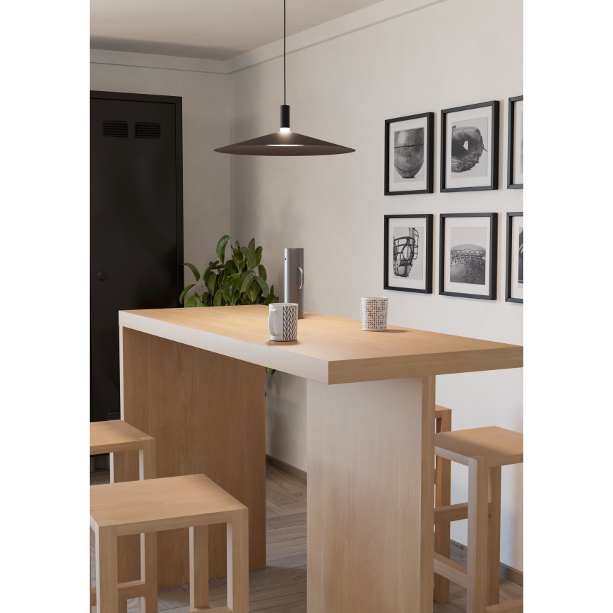 Eglo - LED RGBW люстра на тросі з можливістю затемнення LED/15,5W/230V 2700-6500K чорна