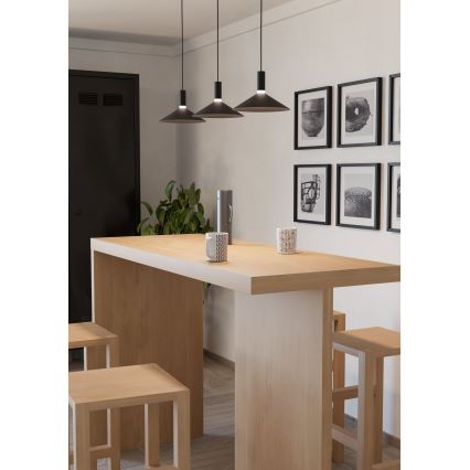 Eglo - LED RGBW диммируемая люстра на тросе 3xLED/7,5W/230V 2700-6500K черная