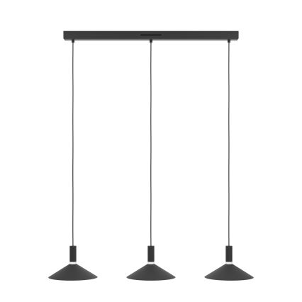 Eglo - LED RGBW люстра на тросі з можливістю затемнення 3xLED/7,5W/230V 2700-6500K чорна
