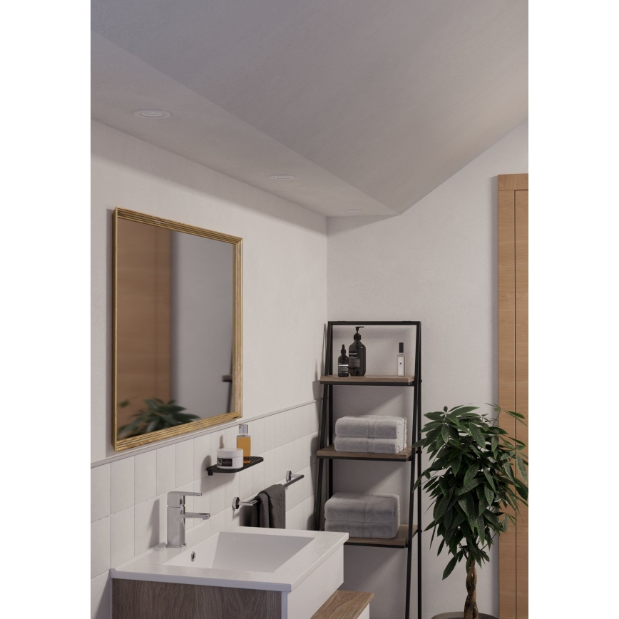 Eglo - Набір 3x LED вбудованих точкових світильників для ванної кімнати 1xGU10/4,5W/230V IP44 білий