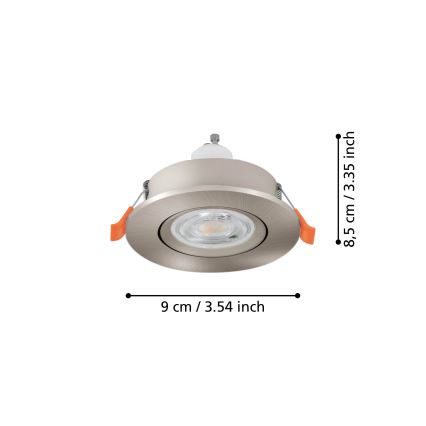 Eglo - вбудований LED точковий світильник 1xGU10/4,5W/230V матовий хром