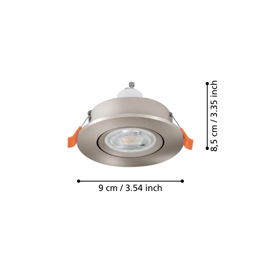 Eglo - вбудований LED точковий світильник 1xGU10/4,5W/230V матовий хром