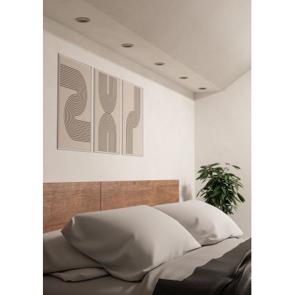 Eglo - НАБІР із 3 світлодіодних вбудованих точкових світильників 1xGU10/4,5W/230V матовий хром