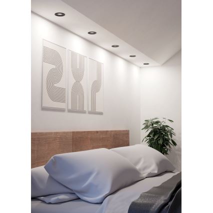 Eglo - Вбудований точковий світильник LED/4,8W/230V 2700/4000/6500K чорний
