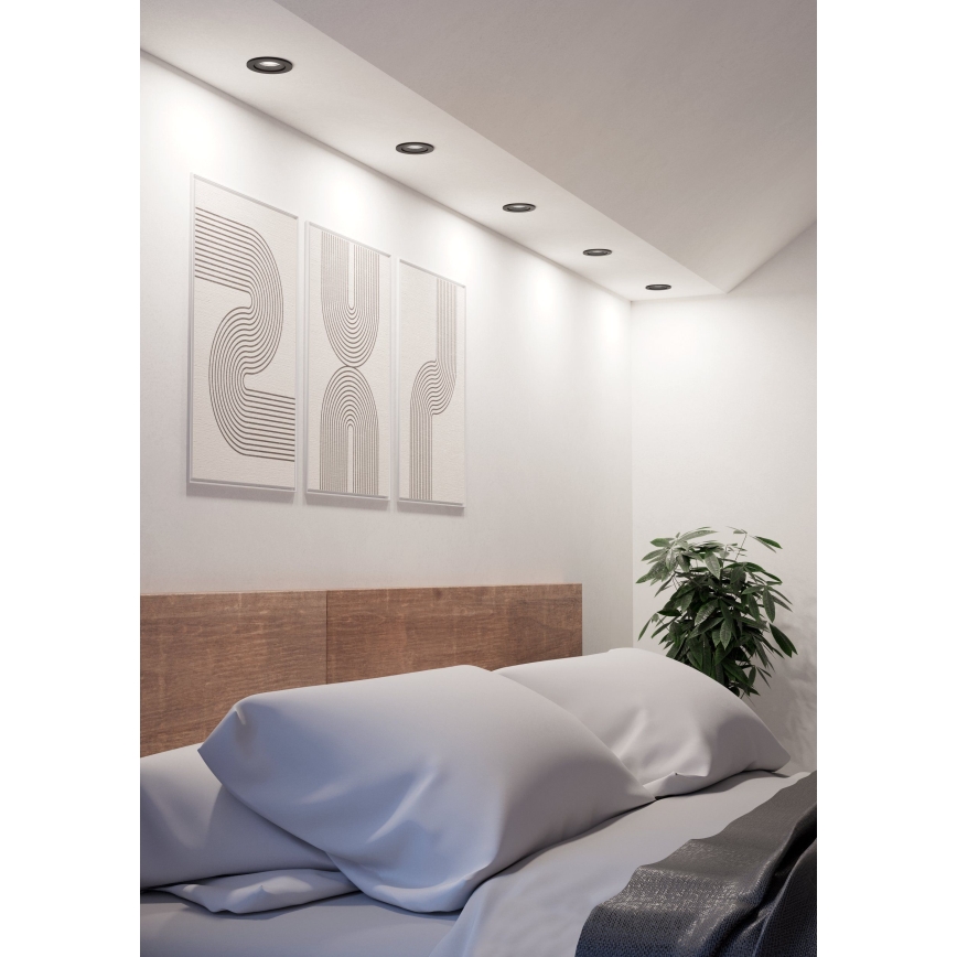 Eglo - Вбудований точковий світильник LED/4,8W/230V 2700/4000/6500K чорний