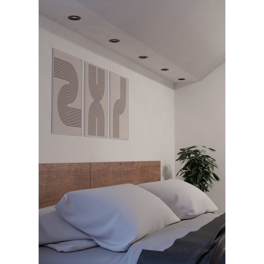 Eglo - Вбудований точковий світильник LED/4,8W/230V 2700/4000/6500K чорний