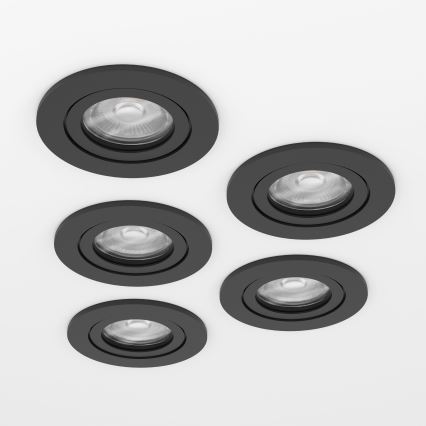 Eglo - комплект из 5 встраиваемых светодиодных точечных светильников LED/4,8W/230V 2700/4000/6500K черный