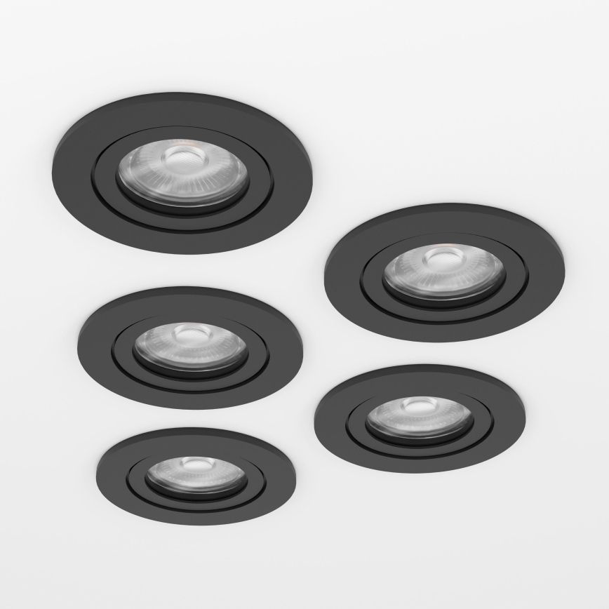Eglo - комплект из 5 встраиваемых светодиодных точечных светильников LED/4,8W/230V 2700/4000/6500K черный