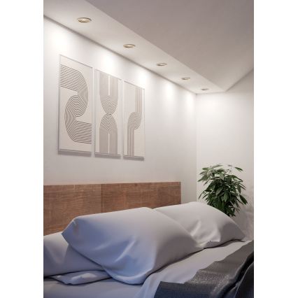 Eglo - LED вбудований точковий світильник LED/4,8W/230V 2700/4000/6500K матовий хром