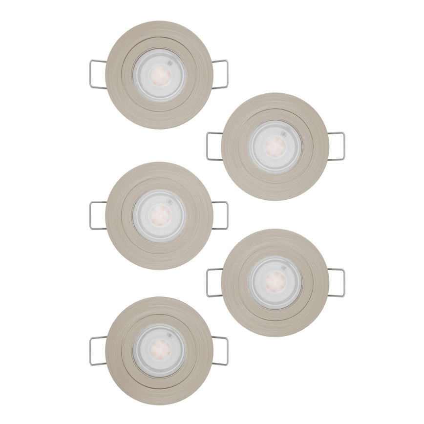 Eglo - НАБІР 5x вбудованих точкових світильників LED/4,8W/230V 2700/4000/6500K матовий хром
