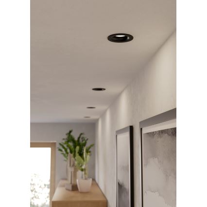 Eglo - LED вбудований світильник для ванної кімнати LED/4,9 Вт/230 В 2700/4000/6500К діам. 8,8 см IP65 чорний