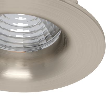 Eglo - Комплект 3 шт. вбудованих точкових світильників LED з регульованою яскравістю LED/4,8W/230V, діаметр 8,8 см, матовий хром