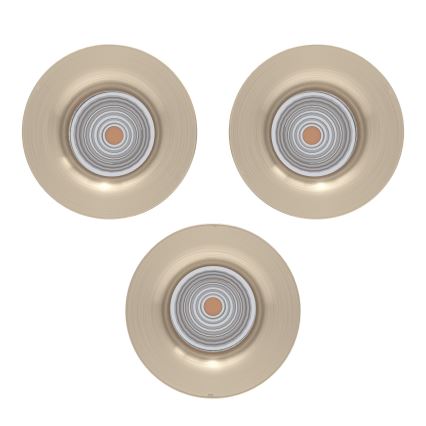 Eglo - НАБОР 3x диммируемых встраиваемых светильников LED/4,8W/230V диам. 8,8 см матовый хром