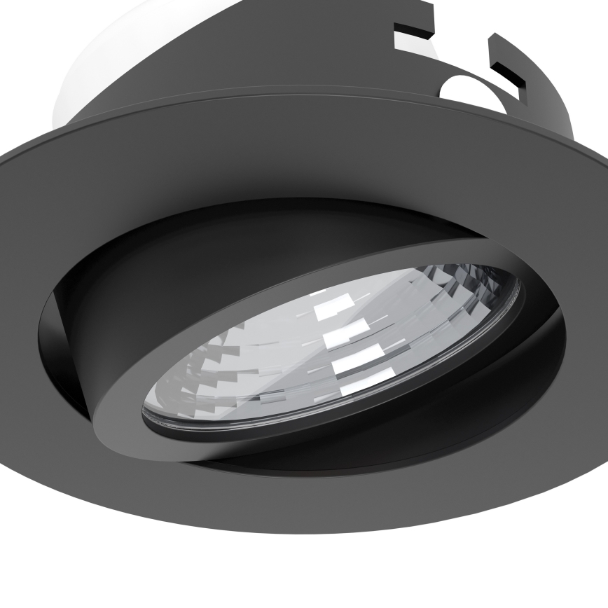 Eglo - НАБІР із 3 димованих вбудованих стельових LED-світильників, LED/6,4 Вт/230 В, діам. 8,8 см, чорний