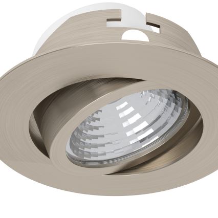 Eglo - НАБІР із 3 димованих вбудованих точкових світильників LED/6,4W/230V діам. 8,8 см матовий хром