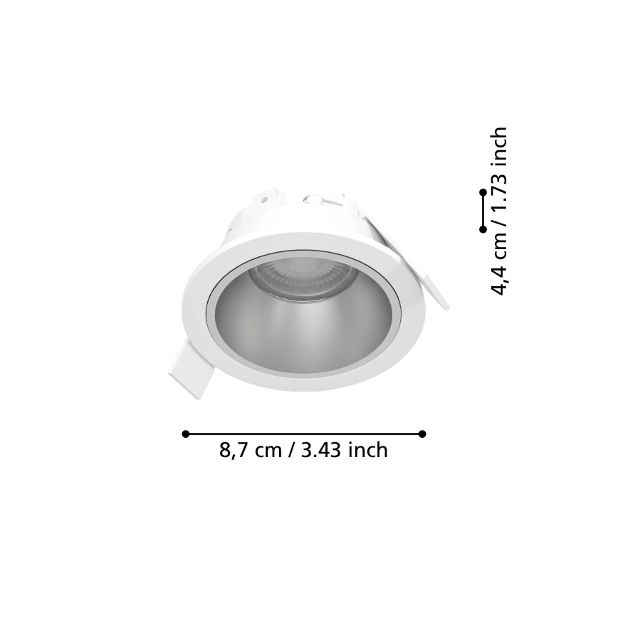 Eglo - LED Димований вбудований стельовий світильник для ванної кімнати LED/4,8W/230V 2700/4000/6500K IP44 білий/золотий