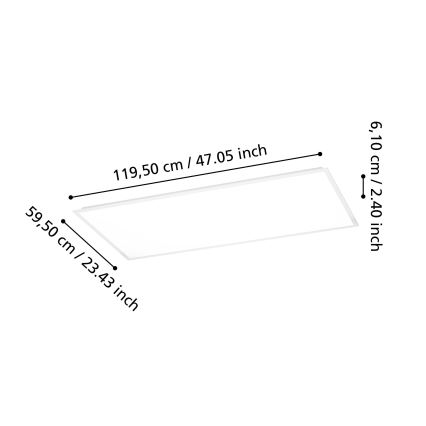 Eglo - накладная LED-панель LED/36,5W/230V 2700/4000/6500K 120x60 см белая