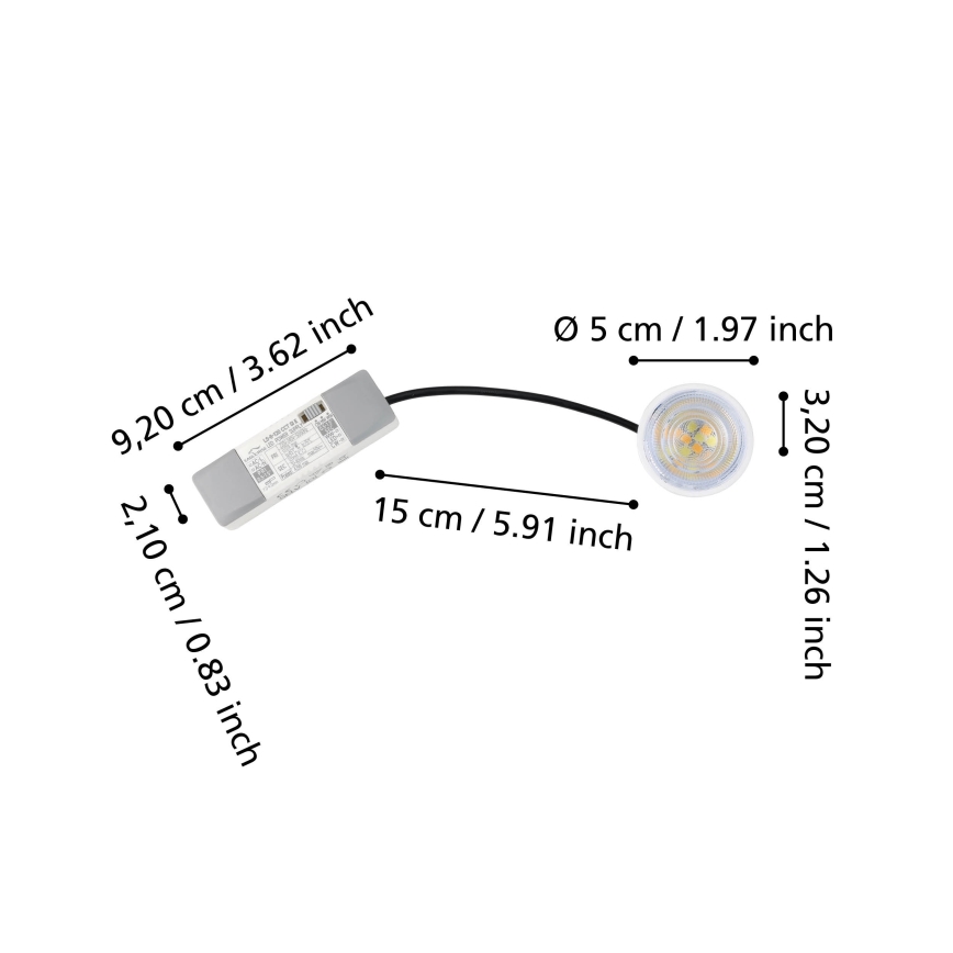 Eglo - Уличный светодиодный модуль, 4,9 Вт, 230 В, 2700/4000/6500 К, IP65