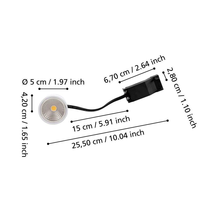 Eglo - диммируемый светодиодный модуль LED/4,8W/230V 2700K