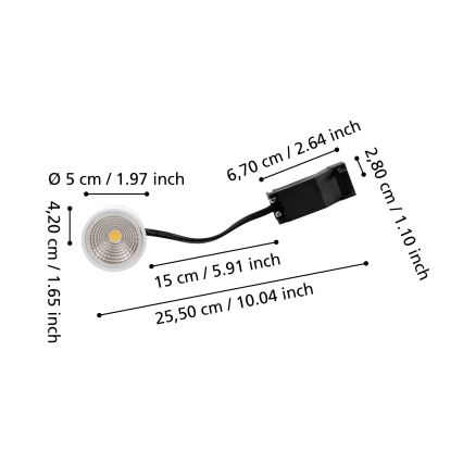 Eglo - Диммируемый светодиодный модуль LED/6,4 Вт/230 В 4000K