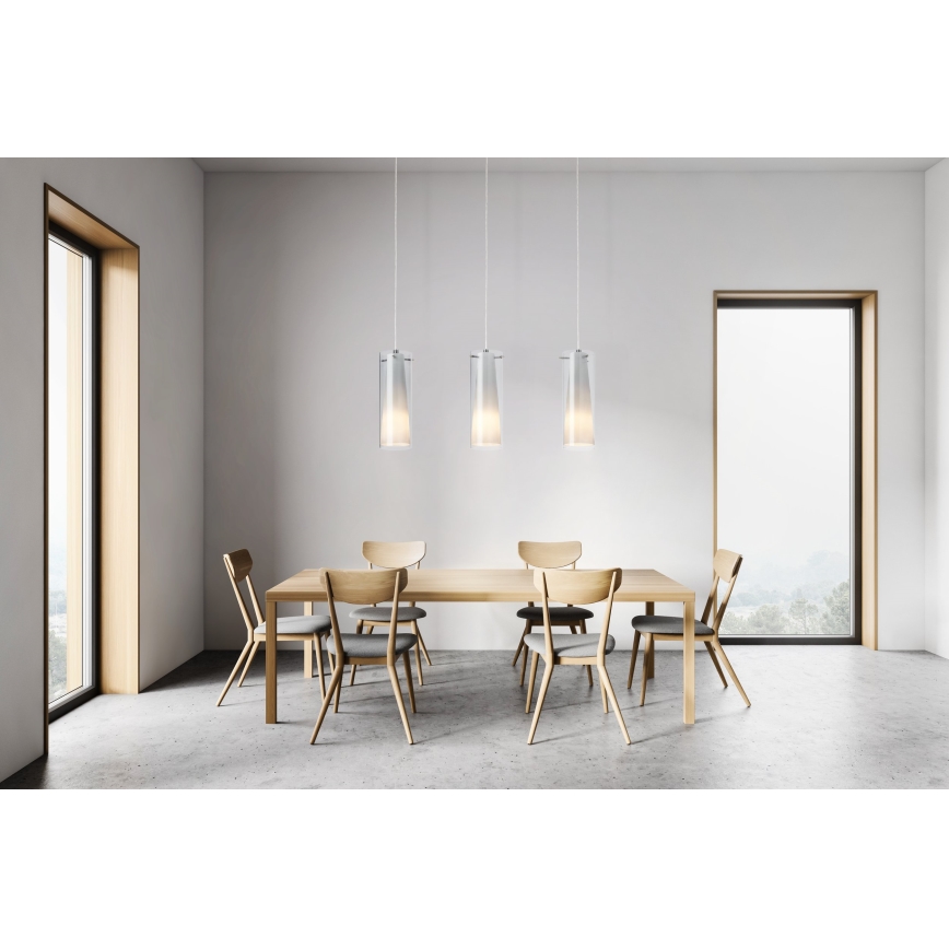 EGLO - Подвесной светильник 3xE27/60W дымчатый