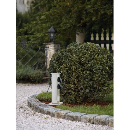 EGLO - Уличная розеточная колонна зеленый SCHUKO IP44