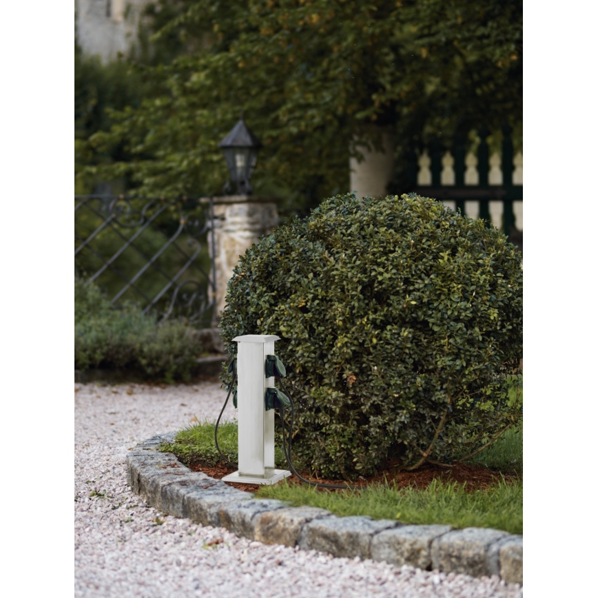 EGLO - Уличная розеточная колонна зеленый SCHUKO IP44