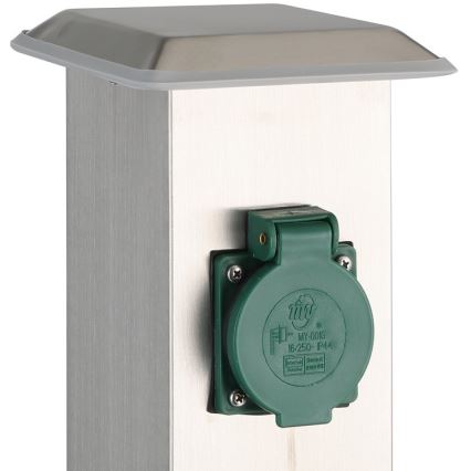 EGLO - Уличная розеточная колонна зеленый SCHUKO IP44