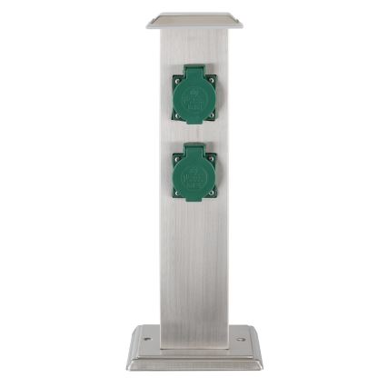 EGLO - Уличная розеточная колонна зеленый SCHUKO IP44