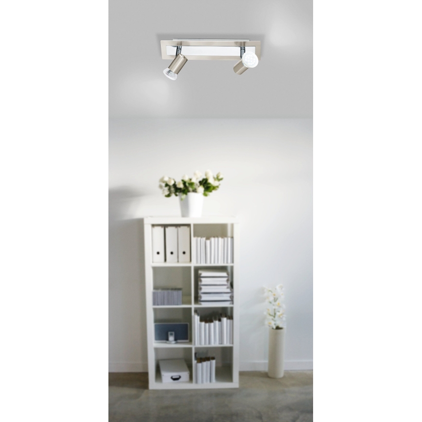 EGLO - Настінний стельовий світильник 2xGU10/LED/3W