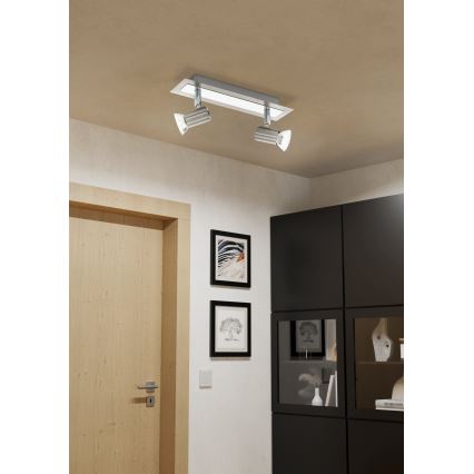 EGLO - Настінний стельовий світильник 2xGU10/LED/3W
