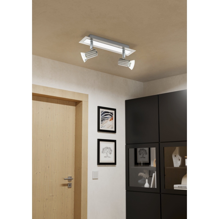 EGLO - Настінний стельовий світильник 2xGU10/LED/3W