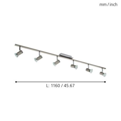 Eglo - Потолочный светильник 6xGU10/LED/3W