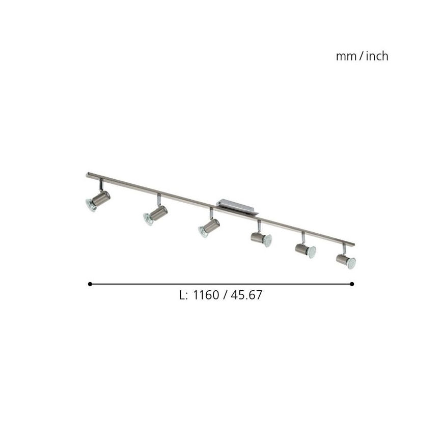 Eglo - Потолочный светильник 6xGU10/LED/3W