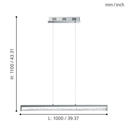 Eglo - Светодиодная подвесная люстра  6xLED/6W/230V