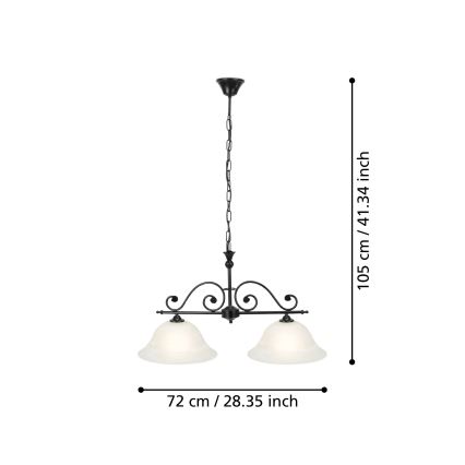 Eglo - Люстра на ланцюгу 2xE27/60W/230V